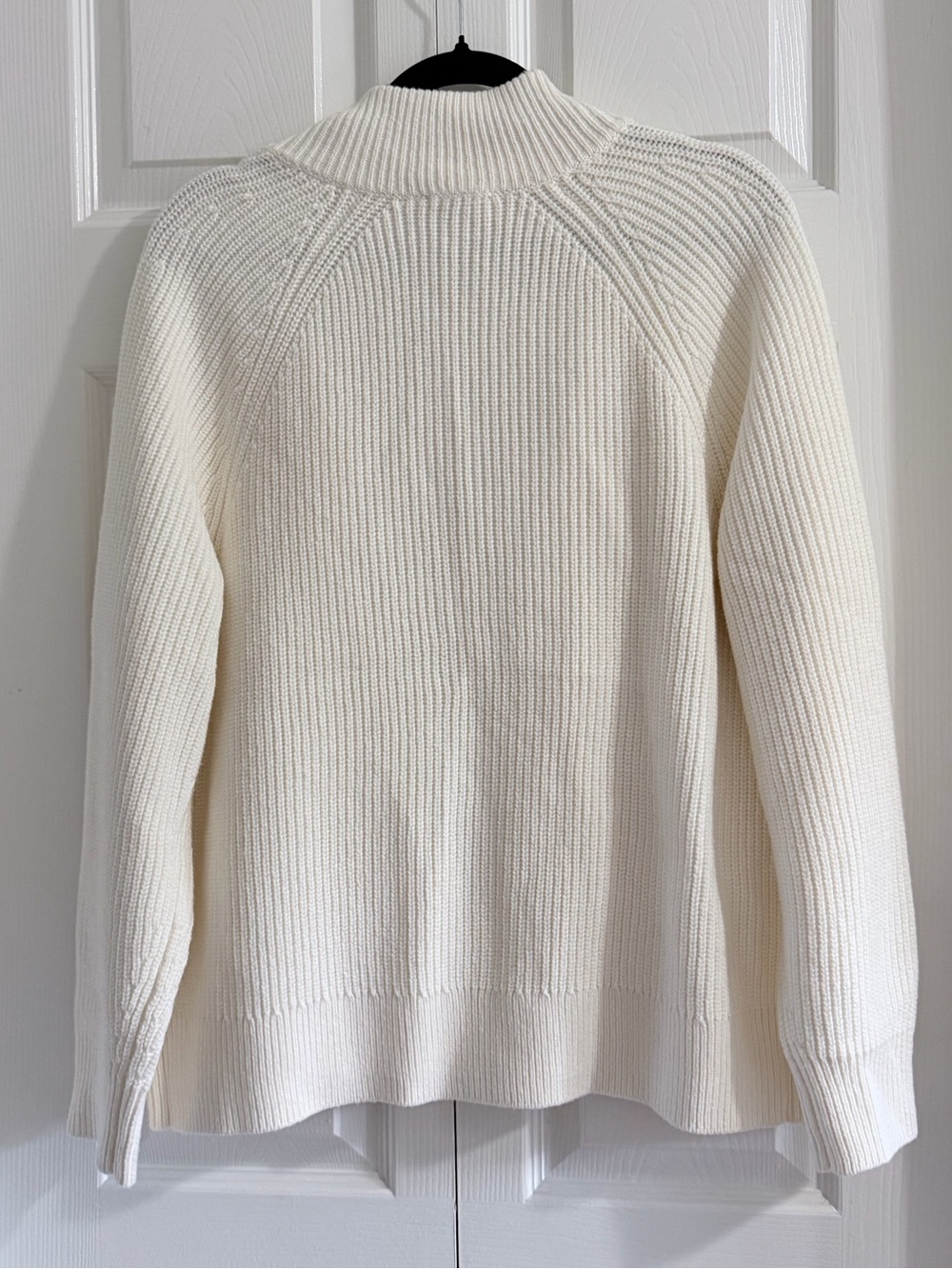 Talbots Cream Full-Zip Ribbed Knit Jacket - Picture 6 of 10